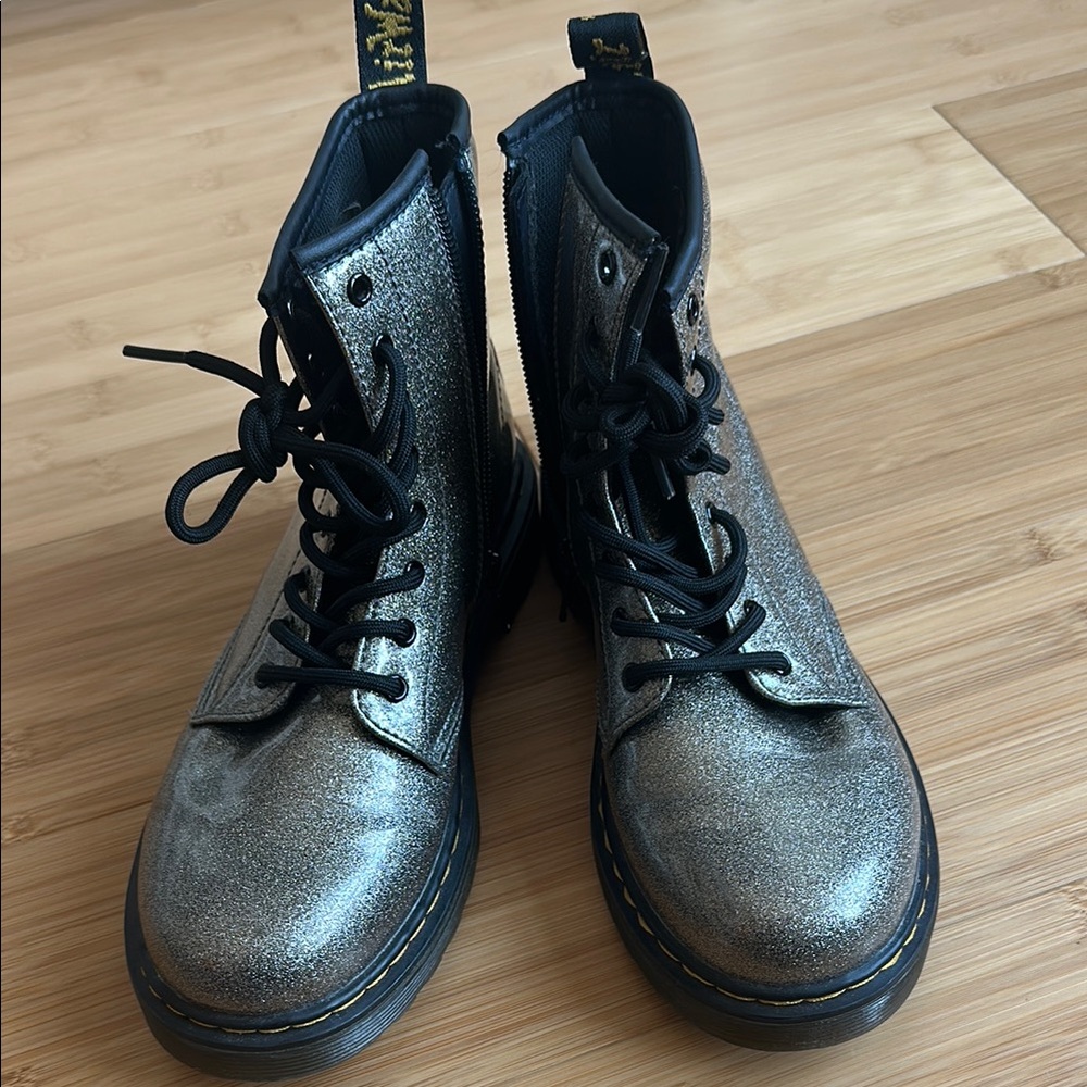 Dr. Martens Glitter Combat Boots - Picture 5 of 9